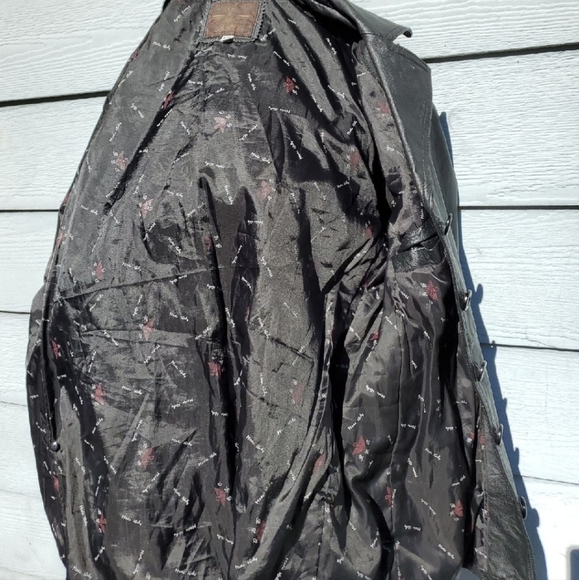 Moda Italy Black Bellagio Leather Jacket - Picture 7 of 8